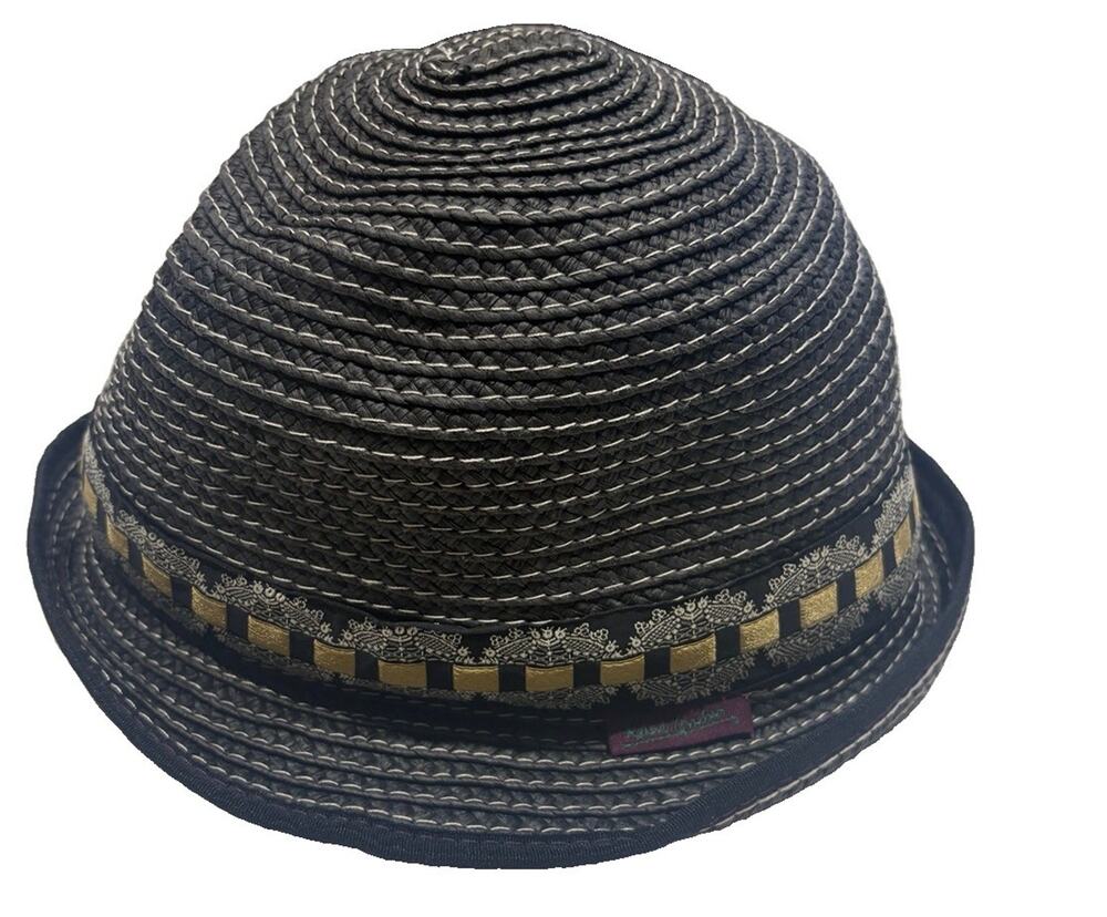 Robert Graham Woven Paper Straw Fedora Hat Trim Accent Band Men's Large Western